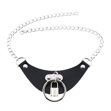 PU Leather Women's Choker with Metal Lock / Fashion Female Jewelry Gift - EVE's SECRETS
